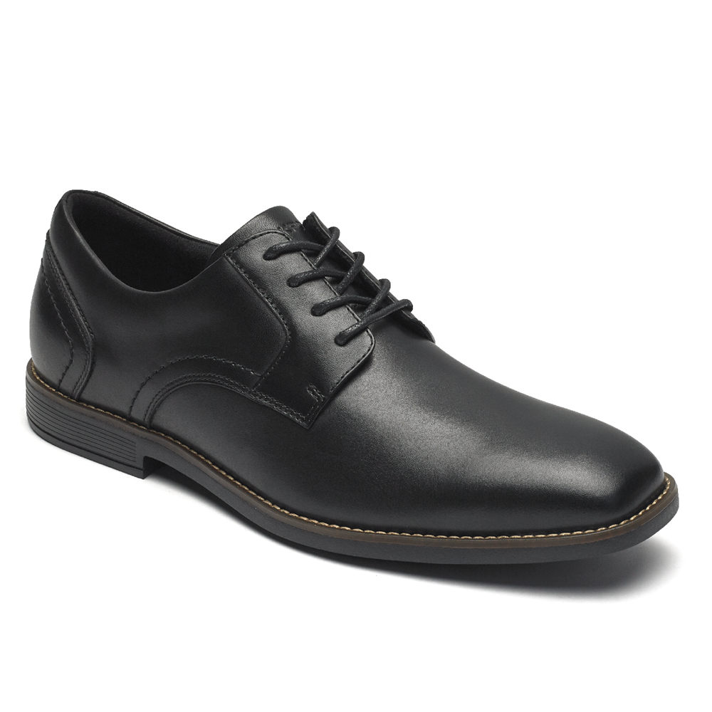 Sapatos Lace Ups Rockport Homem Pretas - Slayter Plain Toe Shoe - 53784PKUE